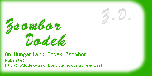 zsombor dodek business card